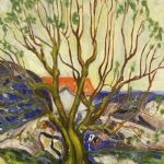 Oljemålning , Gideon Börje (1891-1965), "Vårholma 1910", 54 x 45